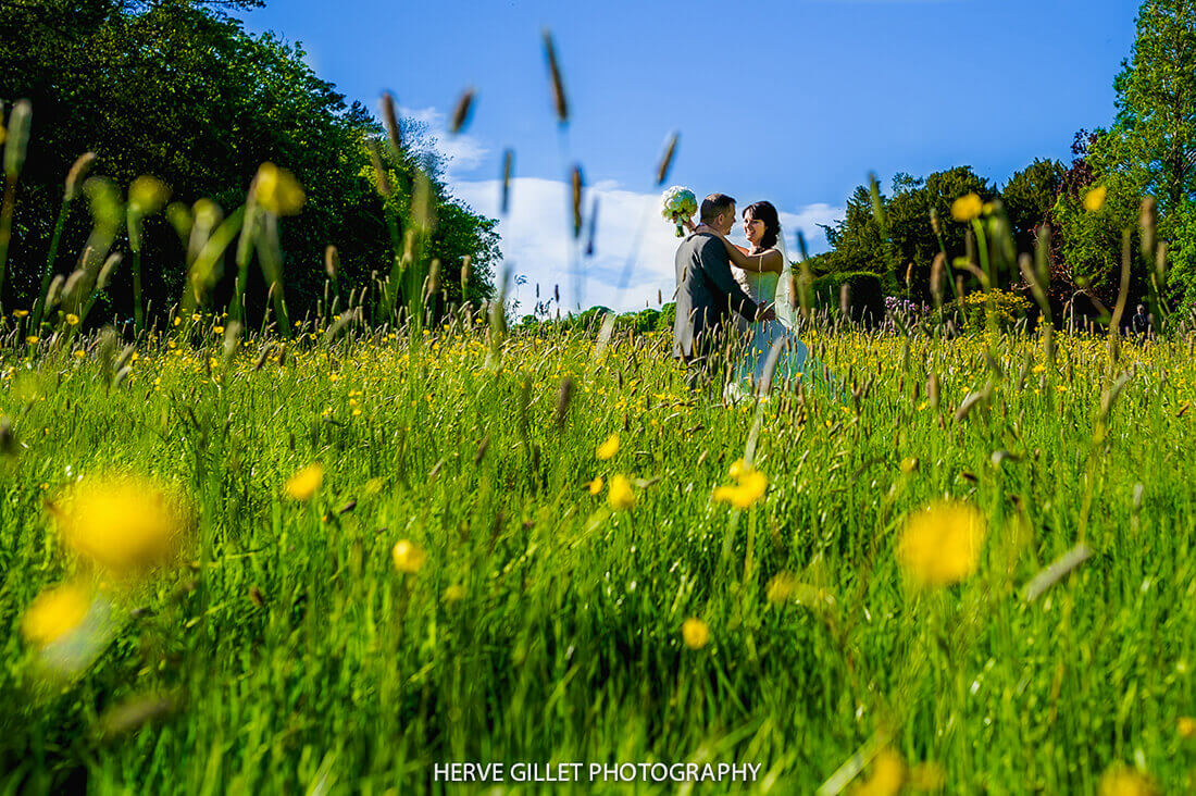 Bride And Groom In The Field Wedding Photography Herve Photography