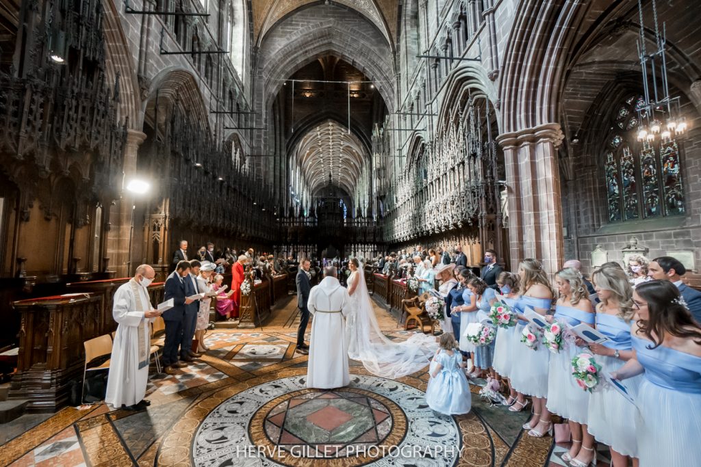Wedding ceremony at the Chester Cathedral